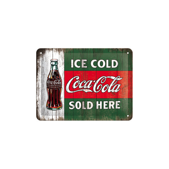 Kilpi 15x20 / Coca-Cola Ice cold sold here hinta ja tiedot | Sisustustuotteet | hobbyhall.fi