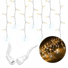 500 LED Outdoor Icicles salamatoiminnolla BlitzTop, lämmin valkoinen hinta ja tiedot | Jouluvalot | hobbyhall.fi