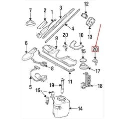 MERCEDES-BENZ SL R129 Oikea tuulilasin suutin Aito A12986002477007 hinta ja tiedot | Lisätarvikkeet autoiluun | hobbyhall.fi