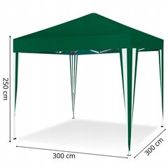 Huvimaja Fluxar, 3 x 3 x 2,5 m hinta ja tiedot | Puutarhapaviljongit | hobbyhall.fi