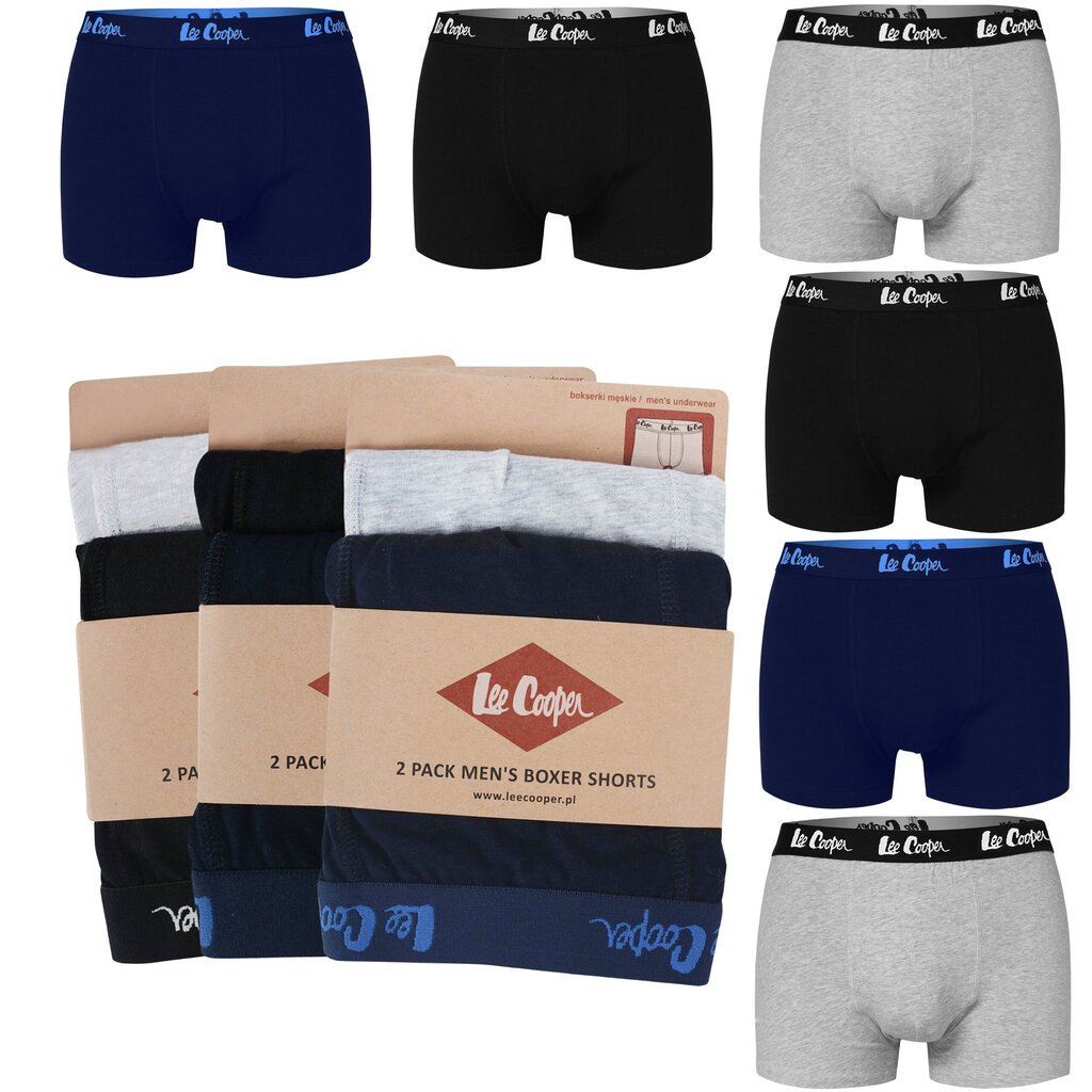 Bokserit Miesten LEE COOPER BM320 9505, Puuvilla, Alusvaatteet, 6 kpl hinta ja tiedot | Miesten alushousut | hobbyhall.fi