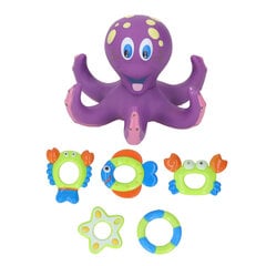 Octopus-kylpylelu Irrotettava opettavainen interaktiivinen kelluva vauvan mustekalalelu 5 renkaalla ulkoaltaaseen hinta ja tiedot | Hiekkalelut ja rantalelut | hobbyhall.fi