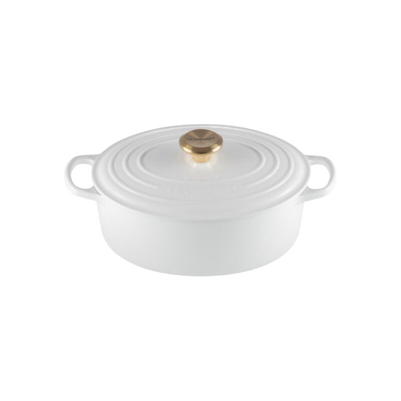 Le Creuset Valurautainen kattila soikea 27cm / 4,1L valkoinen hinta ja tiedot | Kattilat ja painekattilat | hobbyhall.fi