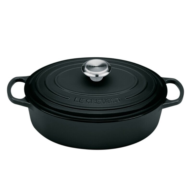 Le Creuset Valurautainen kattila soikea &Oslash;27cm / 3,4L mattamusta hinta ja tiedot | Kattilat ja painekattilat | hobbyhall.fi