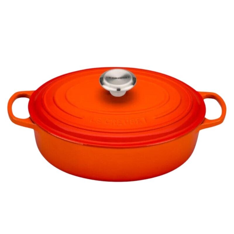 Le Creuset Valurautainen kattila soikea &Oslash;27cm / 3,4L oranssi hinta ja tiedot | Kattilat ja painekattilat | hobbyhall.fi