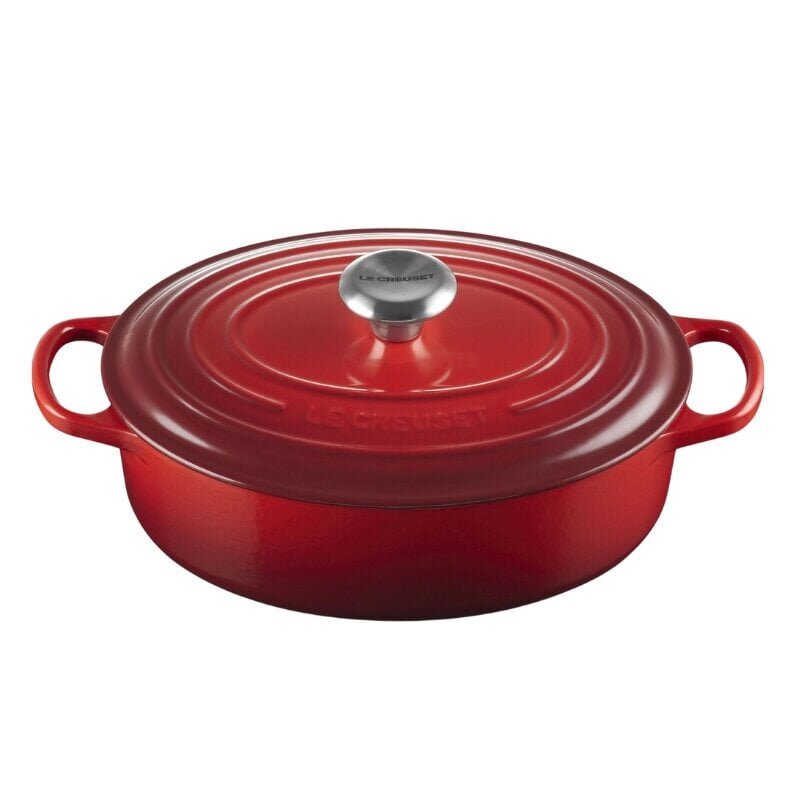 Le Creuset Valurautainen kattila soikea &Oslash;27cm / 3,4L punainen hinta ja tiedot | Kattilat ja painekattilat | hobbyhall.fi