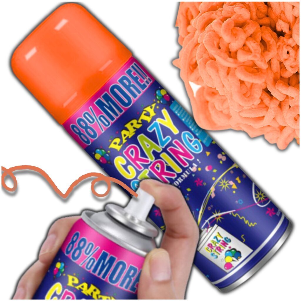 Neonikonfetti spray 250 ml, oranssi hinta ja tiedot | Juhlakoristeet | hobbyhall.fi