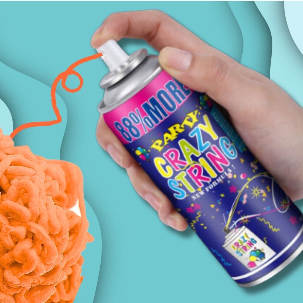 Neonikonfetti spray 250 ml, oranssi hinta ja tiedot | Juhlakoristeet | hobbyhall.fi