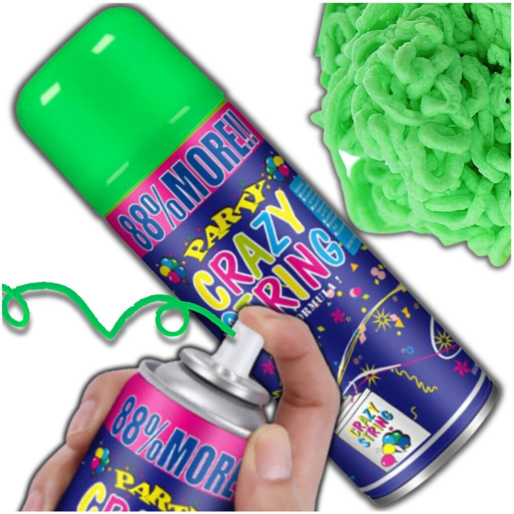 Neonikonfetti spray 250 ml, vihreä hinta ja tiedot | Juhlakoristeet | hobbyhall.fi