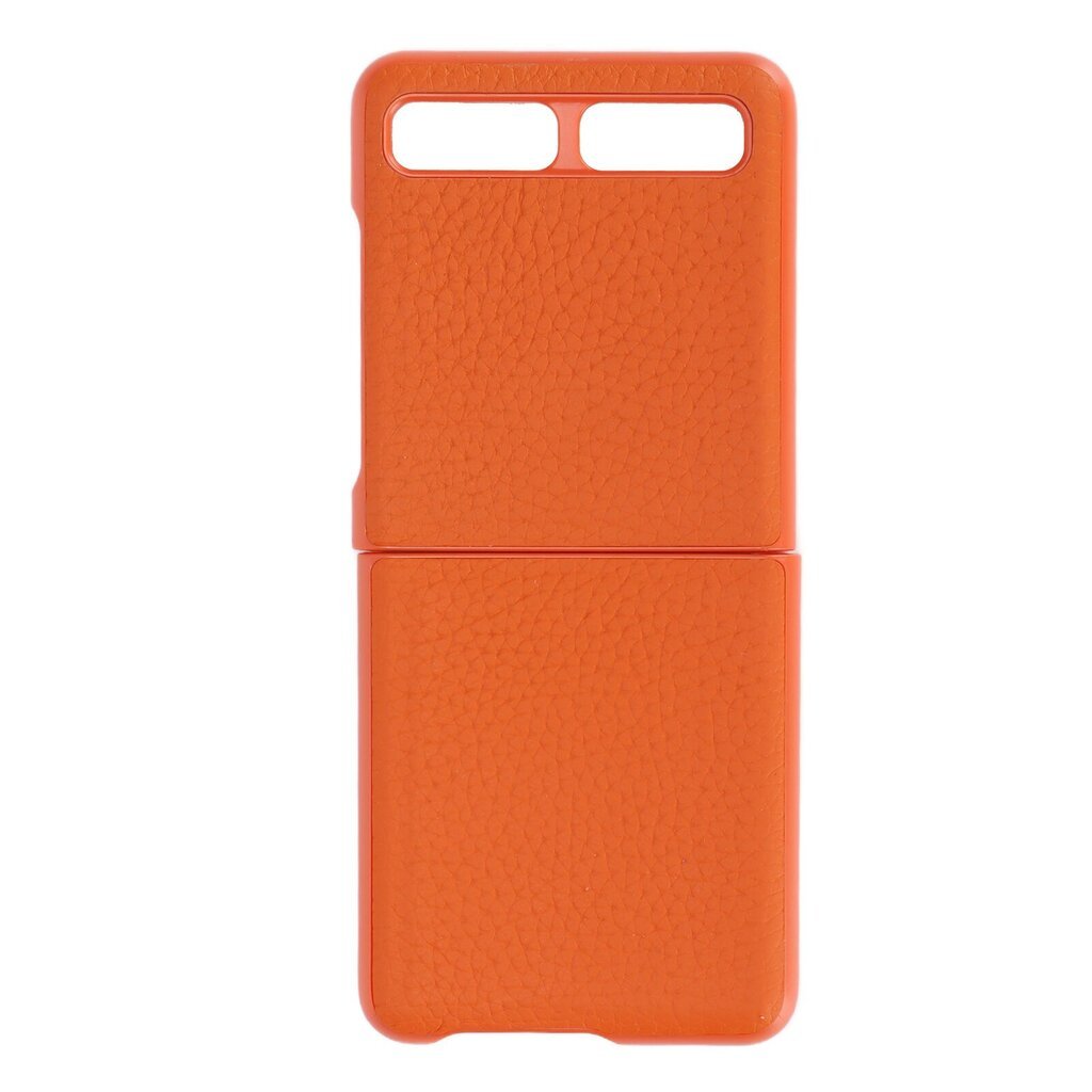 Nahkainen puhelinkuoren suojakuori Samsung Galaxy Z Flip Scratch Cover ShellOrange Type 1 -puhelimelle hinta ja tiedot | Puhelimen kuoret ja kotelot | hobbyhall.fi