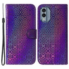 Nokia X30 5G PU -nahkalompakko Flip Stand -puhelinkotelolle häikäisevä kuviollinen suojakuoriNokia X30 5GPurple hinta ja tiedot | Puhelimen kuoret ja kotelot | hobbyhall.fi