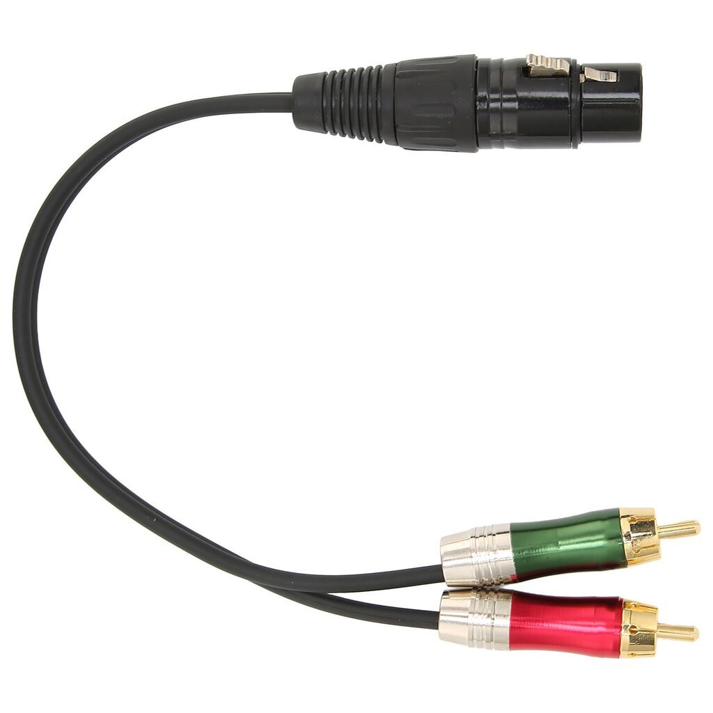 XLR-naaras 3-nastainen kaksois-RCA-urospistoke Adapteri Epäsymmetrinen Y-jakokaapeli vahvistimen mikserimikrofonilleXLR-naaras/2RCA 2m/6,6ft hinta ja tiedot | Stereojärjestelmät | hobbyhall.fi