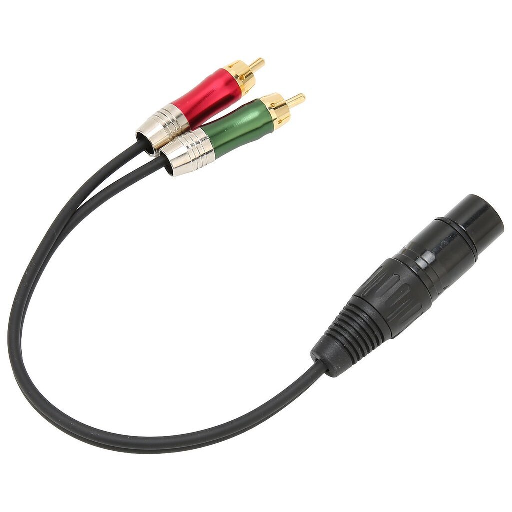 XLR-naaras 3-nastainen kaksois-RCA-urospistoke Adapteri Epäsymmetrinen Y-jakokaapeli vahvistimen mikserimikrofonilleXLR-naaras/2RCA 2m/6,6ft hinta ja tiedot | Stereojärjestelmät | hobbyhall.fi