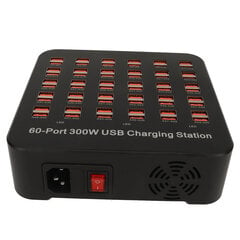 USB-latausasema 60 porttia 300 W pikalataus USB-laturitelakka puhelintabletille 100-240V hinta ja tiedot | Adapterit | hobbyhall.fi