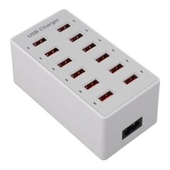 USB-laturi 12-porttinen USB-latausasema 60 W moniporttinen USB-seinälaturi Pikalataus USB-latauskeskitin älypuhelimille kannettavalle tietokoneelle hinta ja tiedot | Adapterit | hobbyhall.fi