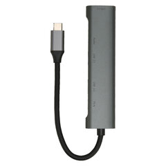 USB C -keskitin 5 in 1 Type C - 3,5 mm Hub USB-keskittimen moniporttinen sovitin kotitoimiston viihteeseen liikematkoille hinta ja tiedot | Ohjaimet ja lisätarvikkeet | hobbyhall.fi