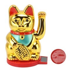 Heiluttava käsivarsi Lucky Cat aurinkovoimalla toimiva valotunnistin pyörivä pohja tuo vaurautta onnea 5 tuumaa Fortune Cat -koristelu kultaa hinta ja tiedot | Sisustustuotteet | hobbyhall.fi