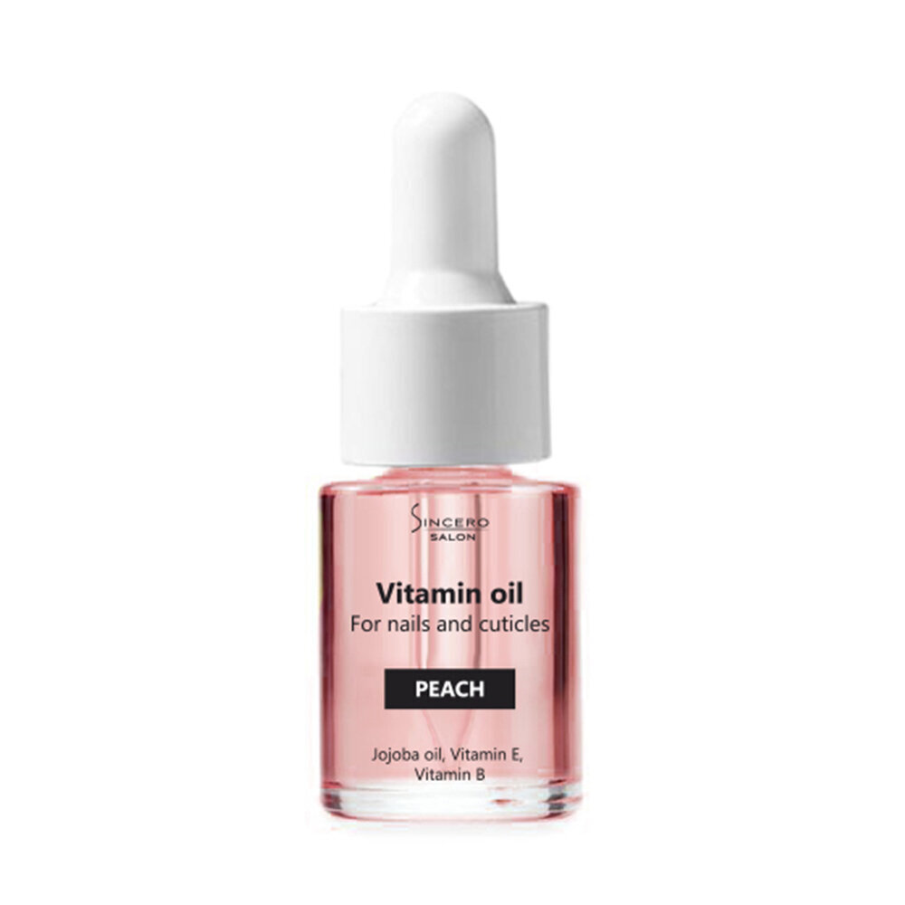 Vitaminoitu kynsiöljy "Sincero Salon", Peach, 10 ml hinta ja tiedot | Kynsilakat ja kynsienhoitotuotteet | hobbyhall.fi