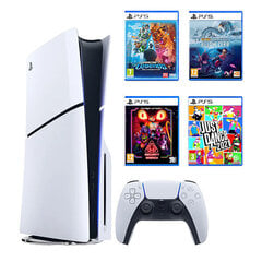 PlayStation 5 Slim Blu-Ray + 4 peliä hinta ja tiedot | Pelikonsolit | hobbyhall.fi