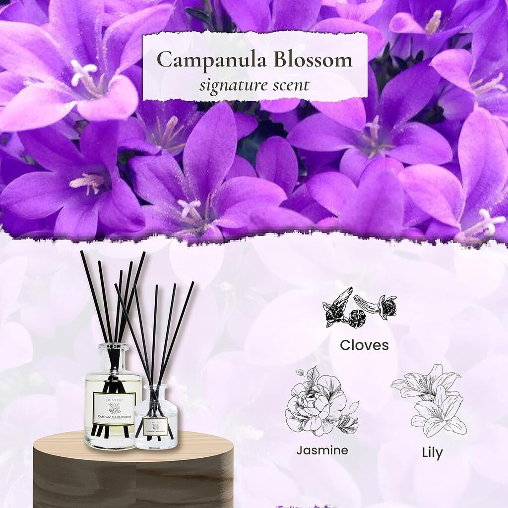 Aromidiffuusori PRISTINE Campanula Blossom, 1,6 Oz hinta ja tiedot | Huonetuoksut | hobbyhall.fi