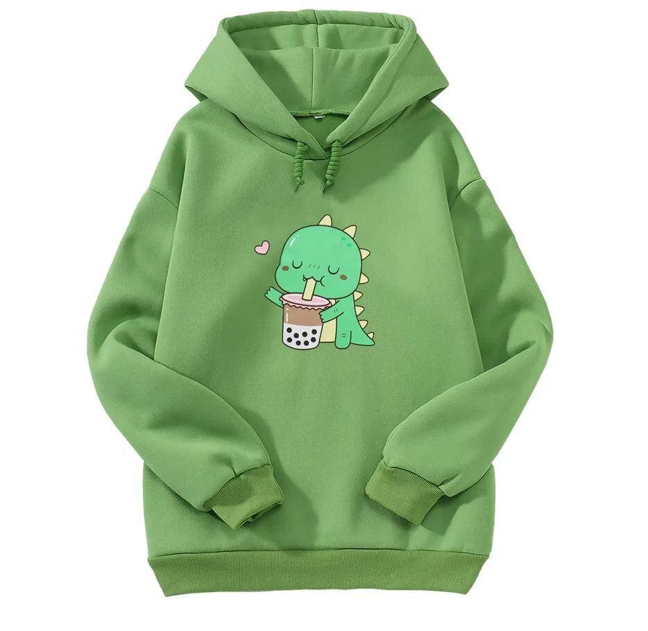 Naisten fleecepaita Kawaii, Green-3, XXL hinta ja tiedot | Naisten hupparit, collegepaidat ja villapaidat | hobbyhall.fi