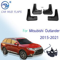 Mitsubishi Outlander 2015 2016 2017 2018 Edessä Taka Lokasuojat Lokaläpät Roiskesuojat Lokasuojat Lokasuojat Lokasuojat hinta ja tiedot | Lisätarvikkeet autoiluun | hobbyhall.fi