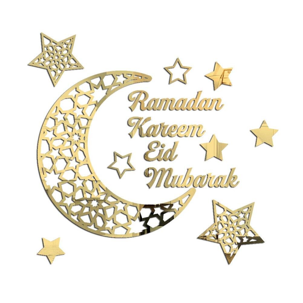 Ramadan Crescent akryylipeilitarra 3D itseliimautuva seinätarra oviin ikkunoiden kaappeihin hinta ja tiedot | Kosmetiikkalaukut ja peilit | hobbyhall.fi