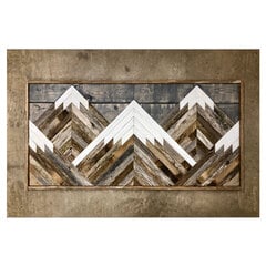 Mountain Wood Wall Art Decor Vihreä Vuoristo Top Blue Mountain Top Koristemaalaus hinta ja tiedot | Sisustuspaneelit | hobbyhall.fi