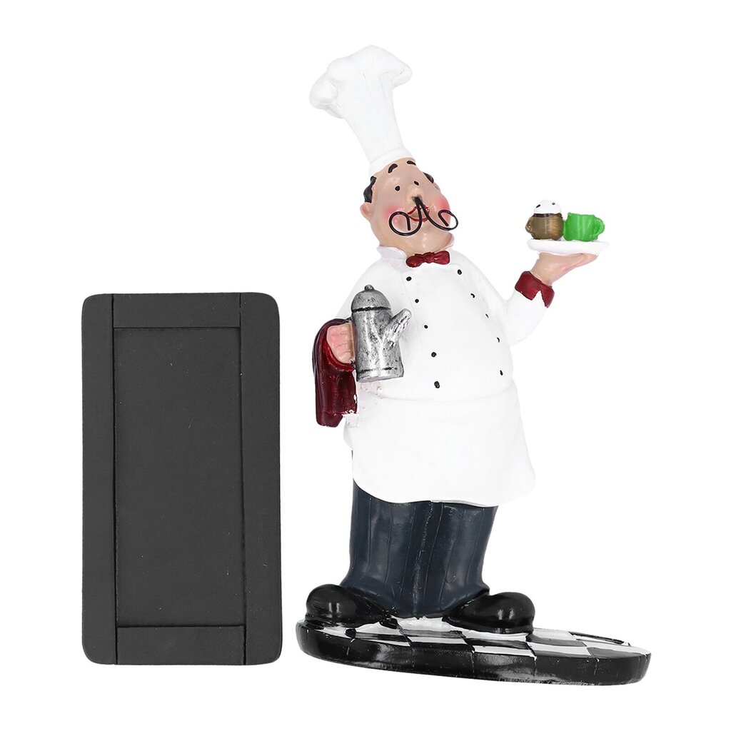 Resin Viikset Chef Figurine Muoti Pienet koristeet Viestitaulu Ruokakauppa Hotellikoristeet hinta ja tiedot | Keittiökalusteiden lisätarvikkeet | hobbyhall.fi