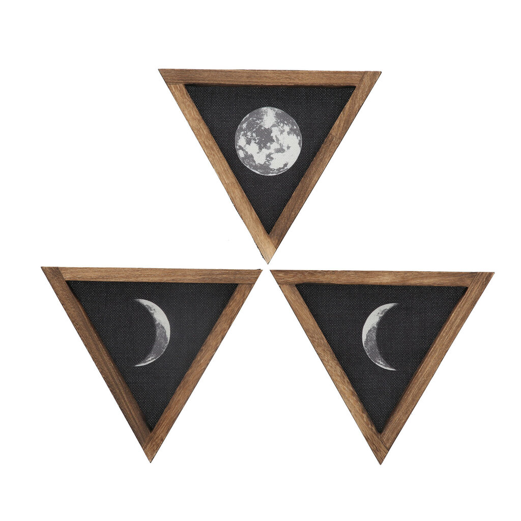 3kpl maalaismainen Wall Moon Phase Decor -seinäkoristelu makuuhuoneen olohuoneeseen hinta ja tiedot | Sisustuspaneelit | hobbyhall.fi