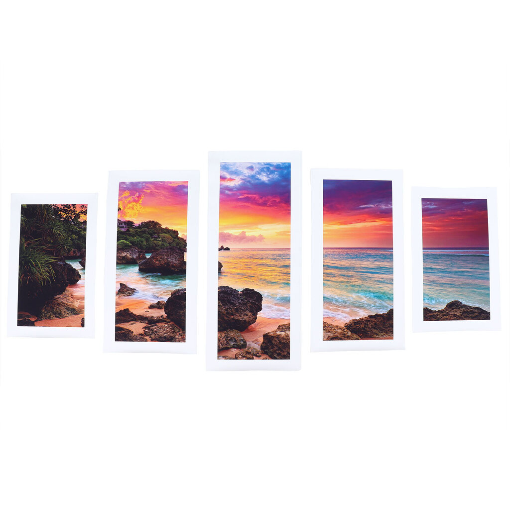 5 kpl kehyksetön maalaus Beach Canvas Wall Art Kuvia olohuoneen makuuhuoneen sisustukseen hinta ja tiedot | Taulut | hobbyhall.fi