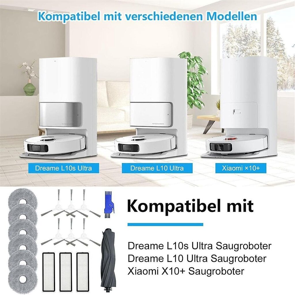 L10S Ultra/L10 Ultra/ X10 Plus, L10S Pro -pääsivuharjalle HEPA-suodattimet Moppiliinan varaosat hinta ja tiedot | Pölynimureiden lisätarvikkeet | hobbyhall.fi