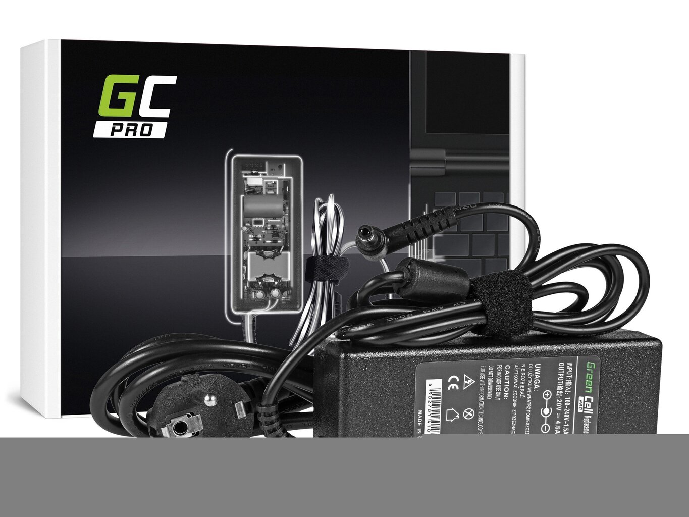 Green Cell 20V, 4.5A, 90W hinta ja tiedot | Kannettavien tietokoneiden laturit | hobbyhall.fi