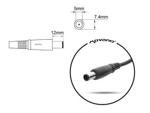 Mitsu 19.5V, 3.33A, 65W hinta ja tiedot | Kannettavien tietokoneiden laturit | hobbyhall.fi