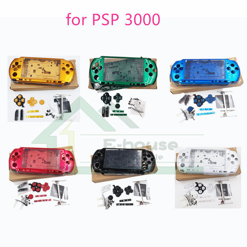 Uusi musta-korkealaatuinen Sony PSP3000 PSP 3000 -pelikonsolin vaihto koko kotelon kuorikotelo painikesarjalla hinta ja tiedot | Pelikonsolitarvikkeet | hobbyhall.fi