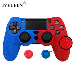 Sininen Red-19 Colors Liukumaton silikonisuojakotelo Sony PlayStation Dualshock 4 PS4 DS4 Pro Slim -ohjaimelle ja Stick Gripille hinta ja tiedot | Pelikonsolitarvikkeet | hobbyhall.fi