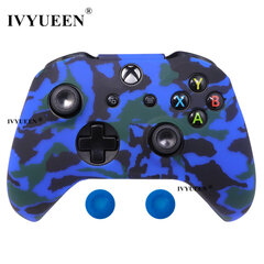 Sininen Camo-Silicone Suojakotelo XBox One X S -ohjaimelle Protector Water Transfer Printing Naamiointi Kansikahvat Korkit hinta ja tiedot | Pelikonsolitarvikkeet | hobbyhall.fi