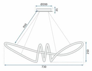 LED-riippuvalaisin kauko-ohjaimella Swirl, kulta hinta ja tiedot | Riippuvalaisimet | hobbyhall.fi