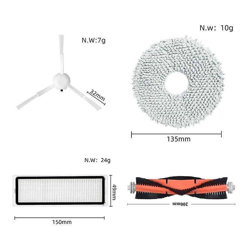 Omni Robot X10+ L10S Ultra/ S10 Pro pää-/sivuharjalle Hepa Filter Moppikankaalla pölypussien osat hinta ja tiedot | Teolliset pölynimurit | hobbyhall.fi