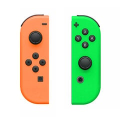 Oranssi Vihreä-1 pari Nintendo Switch NS JoyCon Joy Con -kotelolle Shell Controller Kotelo Switch Shellille Vihreä Purppura Keltainen Vaaleanpunainen Kansi hinta ja tiedot | Pelikonsolitarvikkeet | hobbyhall.fi