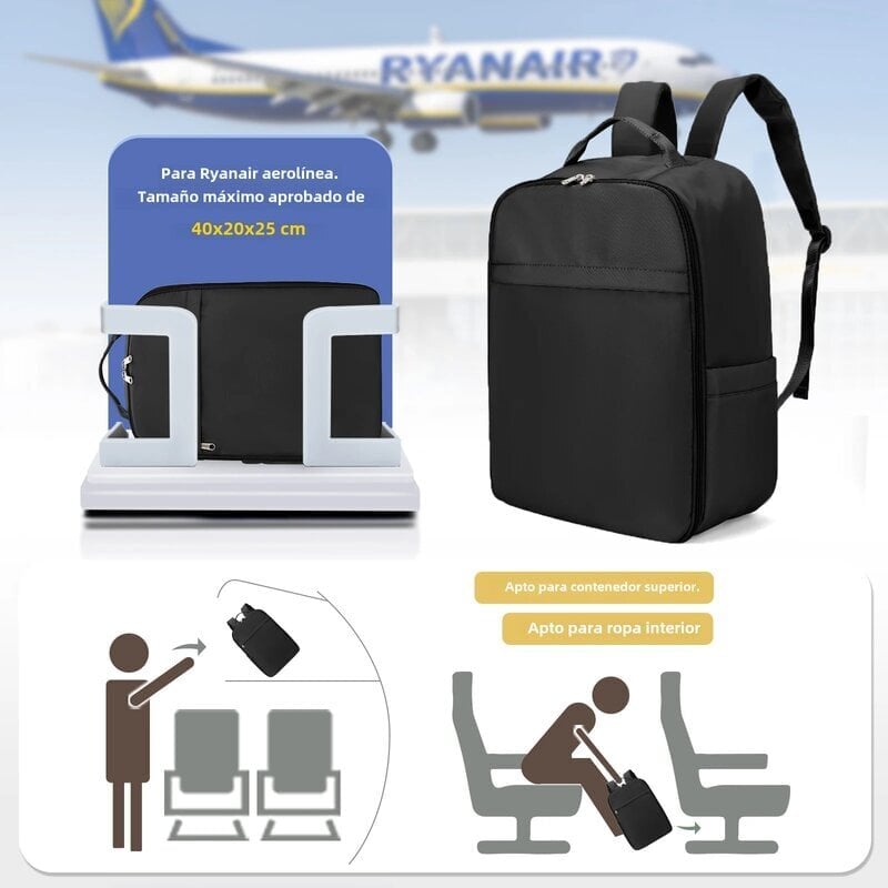 Ryanairin matkareppu kannettavan tietokoneen laukku matkustamossa kantolaukku easyjet 40x20x25 45x36x20 miehille naisille Small Peacock Blue hinta ja tiedot | Reput ja rinkat | hobbyhall.fi