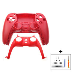 F Red-1x PS5-peliohjaimelle Peliohjaimen vaihtokuorikotelo Etutakakansi Playstation 5 -kahvalle koristeelliset nauhat hinta ja tiedot | Pelikonsolitarvikkeet | hobbyhall.fi