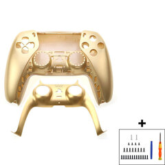 I Gold-1x PS5-peliohjaimelle Peliohjaimen vaihtokuorikotelo Etutakakuori Playstation 5 -kahvalle koristeelliset nauhat hinta ja tiedot | Pelikonsolitarvikkeet | hobbyhall.fi