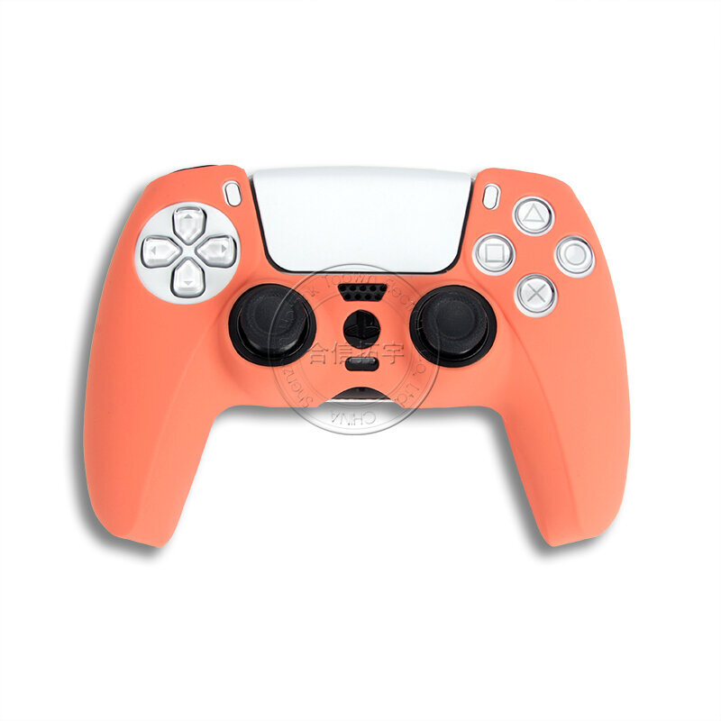 Macaroon-Orange-1 kpl Ohuempi silikonikotelo PS5-ohjaimelle Iso latausaukon kansi PlayStation 5 DualSense hinta ja tiedot | Pelikonsolitarvikkeet | hobbyhall.fi