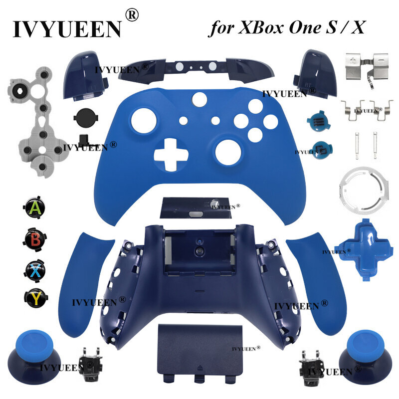 Blue Shell -painikkeet-XBox One S X -ohjaimelle Vaihtokotelo Kotelo Etulevy Dpad RB LB RT LT Laukaisimet Puskurit Painike Mod Kit hinta ja tiedot | Pelikonsolitarvikkeet | hobbyhall.fi