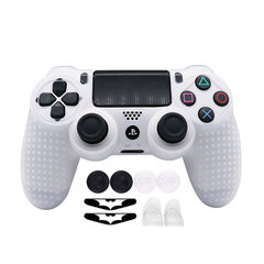 Valkoinen liukastumista estävä pehmeä silikonikotelo PS4 Slim Pro -ohjaimelle Skin Gamepad Joystick -suojuskotelot tarvikkeet hinta ja tiedot | Pelikonsolitarvikkeet | hobbyhall.fi