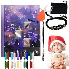 Rock Collection Advent Calendar, Natural Stone Gift Box Kit Meditaatiosukkatavarat 2025 Uudenvuoden lahjat lasten ystäville hinta ja tiedot | Joulukoristeet | hobbyhall.fi