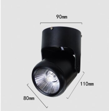 Scandinavian Bright Spotlight Koti Olohuone TV Seinävaatekauppa Kaupallinen COB Kirkas Katto LED kohdevalo 7w Musta Lämmin valo hinta ja tiedot | Kattovalaisimet | hobbyhall.fi