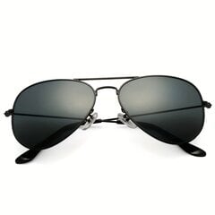 Klassiset Retro Aviator -aurinkolasit metallikehyksellä ja lasilinssillä miehille Naisille Outdoor Sports musta/musta linssi. hinta ja tiedot | Naisten aurinkolasit | hobbyhall.fi