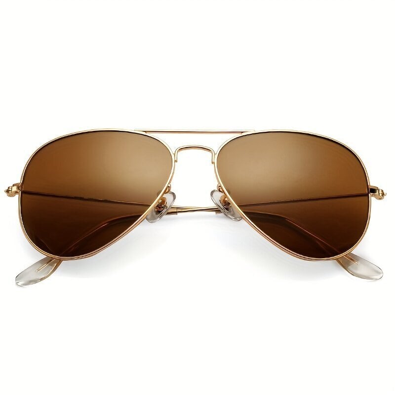 Klassiset Retro Aviator -aurinkolasit metallikehyksellä ja lasilinssillä miehille Naisille Outdoor Sports musta/musta linssi. hinta ja tiedot | Naisten aurinkolasit | hobbyhall.fi